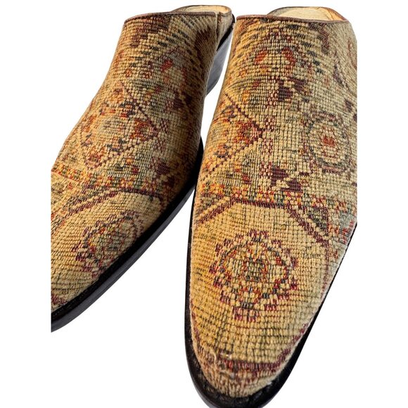Matisse Sheryl Woven Tapestry Mule Boho Shoes Size 7M Leather Sole - Picture 6 of 10